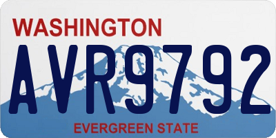 WA license plate AVR9792