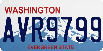 WA license plate AVR9799