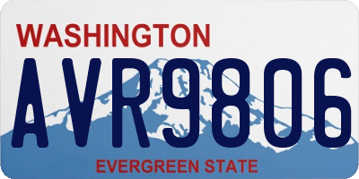 WA license plate AVR9806