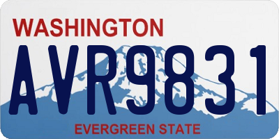 WA license plate AVR9831