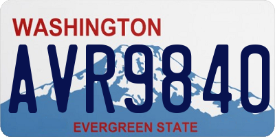 WA license plate AVR9840