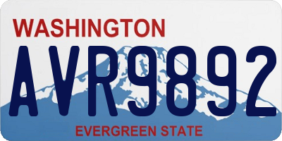 WA license plate AVR9892
