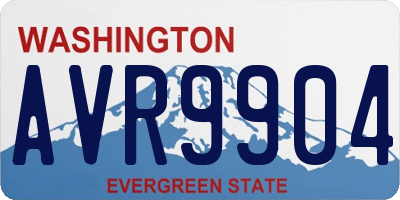 WA license plate AVR9904