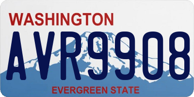 WA license plate AVR9908