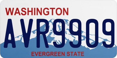WA license plate AVR9909
