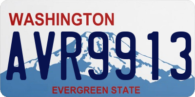 WA license plate AVR9913