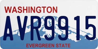 WA license plate AVR9915