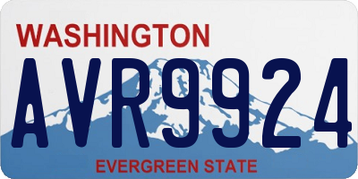 WA license plate AVR9924