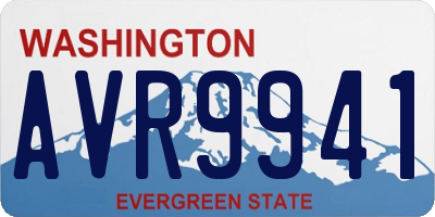 WA license plate AVR9941