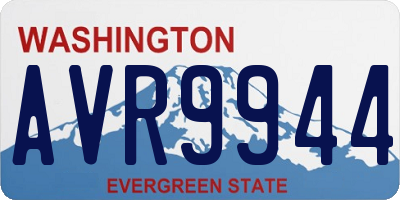 WA license plate AVR9944
