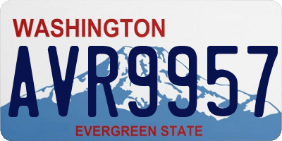 WA license plate AVR9957