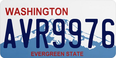 WA license plate AVR9976