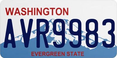 WA license plate AVR9983