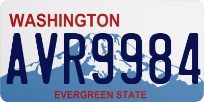 WA license plate AVR9984