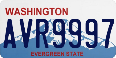 WA license plate AVR9997
