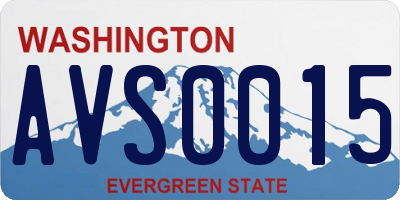 WA license plate AVS0015