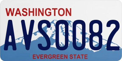 WA license plate AVS0082