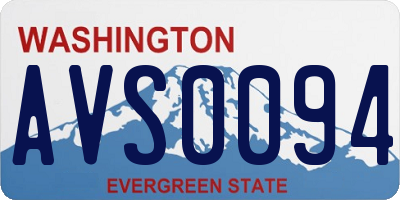 WA license plate AVS0094