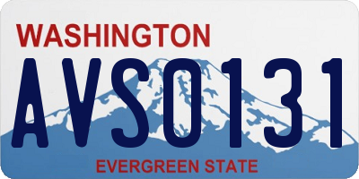 WA license plate AVS0131