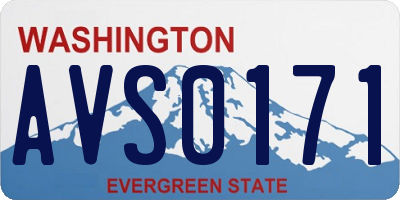 WA license plate AVS0171