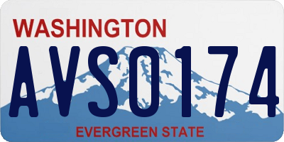 WA license plate AVS0174