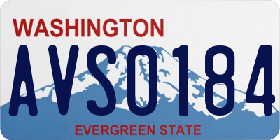 WA license plate AVS0184
