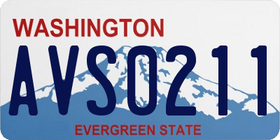 WA license plate AVS0211