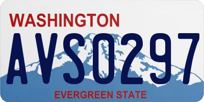 WA license plate AVS0297