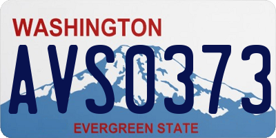 WA license plate AVS0373