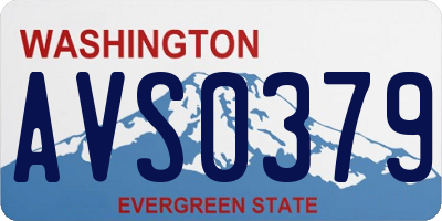 WA license plate AVS0379