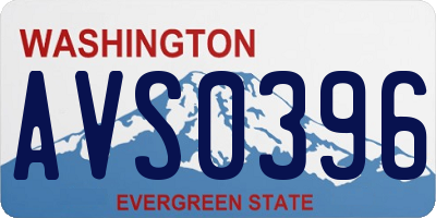 WA license plate AVS0396