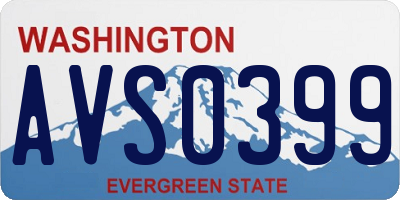 WA license plate AVS0399