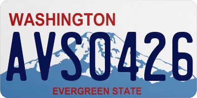WA license plate AVS0426