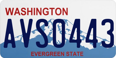 WA license plate AVS0443
