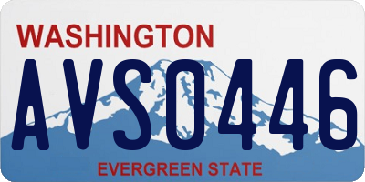 WA license plate AVS0446