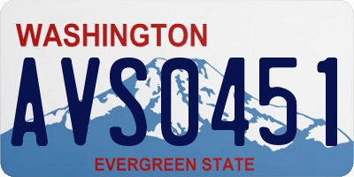 WA license plate AVS0451