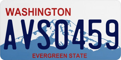 WA license plate AVS0459