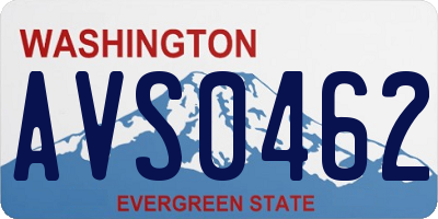 WA license plate AVS0462