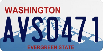 WA license plate AVS0471