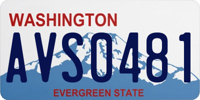 WA license plate AVS0481