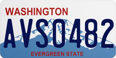 WA license plate AVS0482