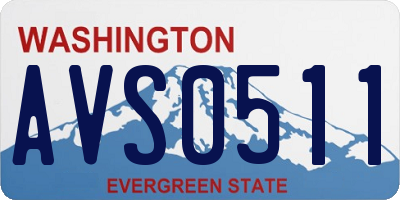 WA license plate AVS0511
