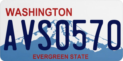 WA license plate AVS0570
