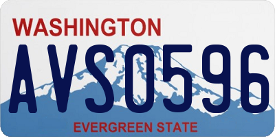 WA license plate AVS0596