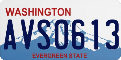 WA license plate AVS0613