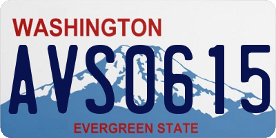 WA license plate AVS0615