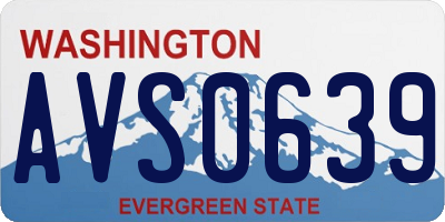 WA license plate AVS0639