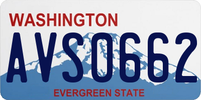 WA license plate AVS0662