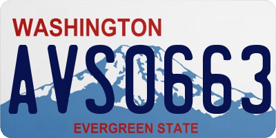 WA license plate AVS0663