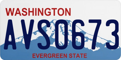 WA license plate AVS0673